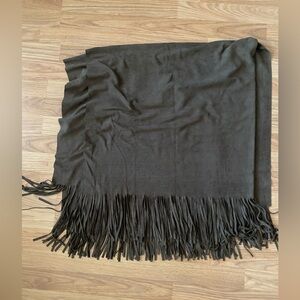 Fringed Dark Brown poncho